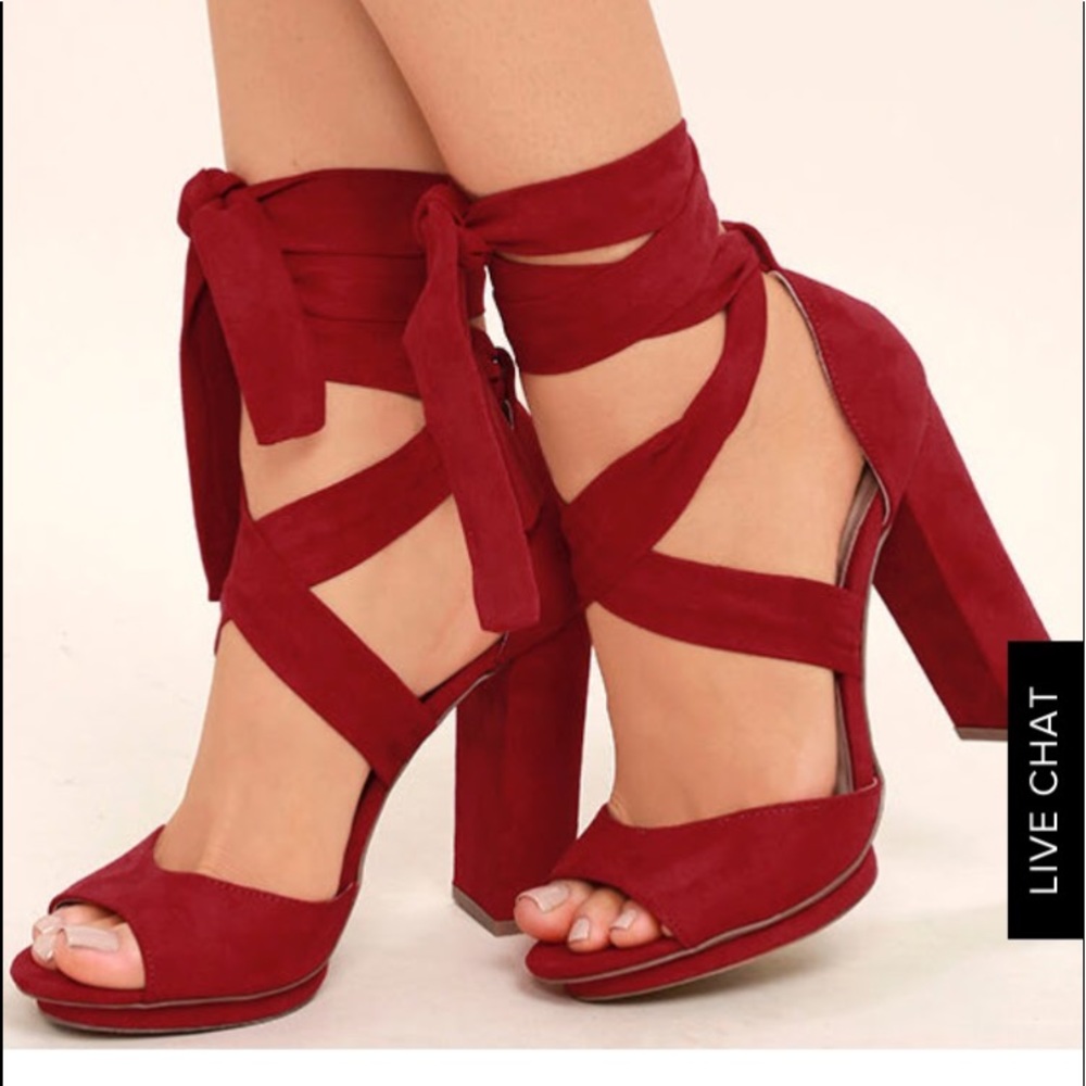 Lulus Red Platform Heels
